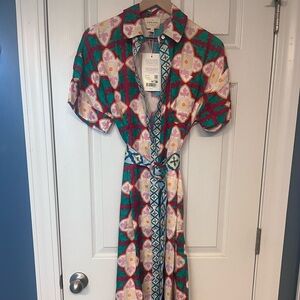 Sezane Dora Dress Size 2 - Vibrant Multicolor Floral Dress NWT